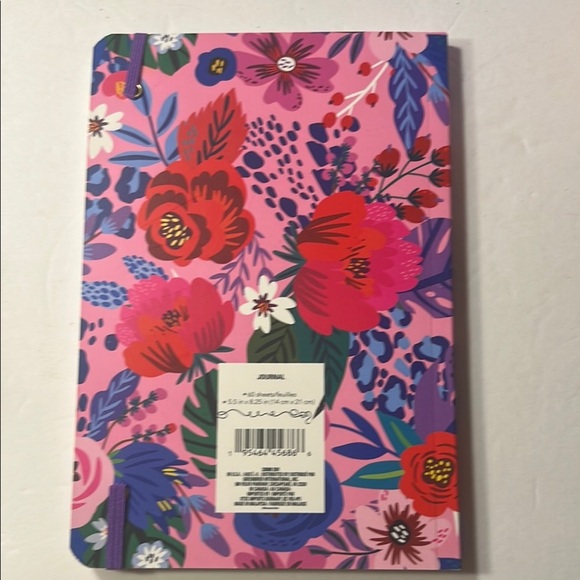 NWT 🌺 Floral Pink Notebook with Elastic Band Journal Girly 🌺 - Picture 7 of 16